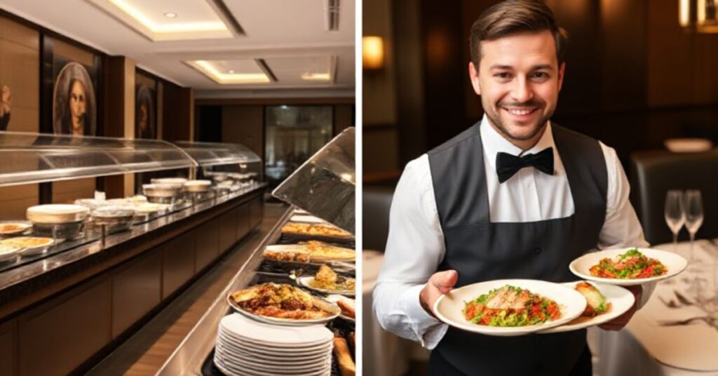 How Does the Service Quality Differ Between half board vs ala carte cortina d'ampezzo Dining?